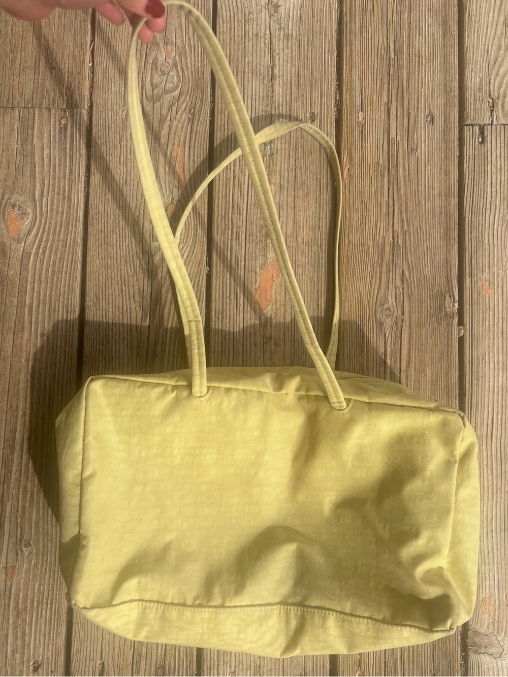 Baggu butter yellow bowler bag